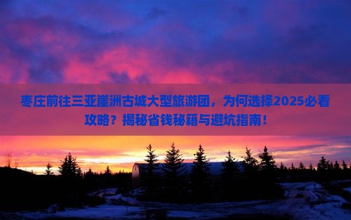 枣庄前往三亚崖洲古城大型旅游团