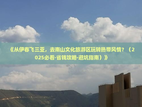 伊春去三亚南山文化旅游区旅游