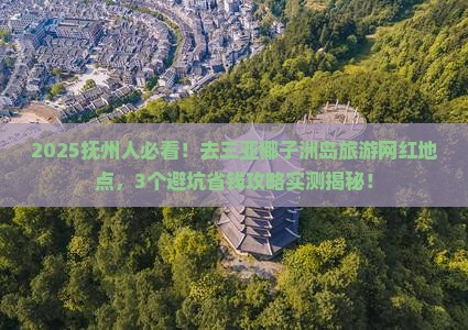抚州去三亚椰子洲岛旅游网红地点