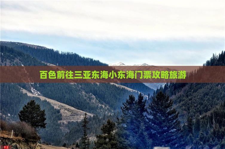 百色前往三亚小东海门票