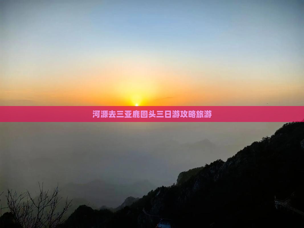 河源去三亚鹿回头三日游