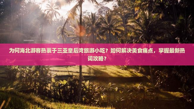为何海北游客热衷于三亚皇后湾旅游小吃？如何解决美食痛点，掌握最新热词攻略？