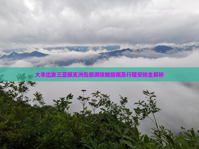 大丰出发三亚蜈支洲岛旅游攻略指南及行程安排全解析