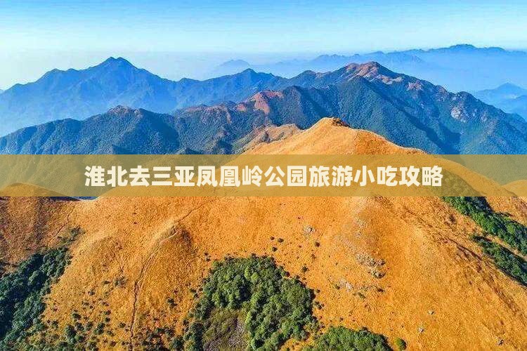 淮北去三亚凤凰岭公园旅游小吃攻略