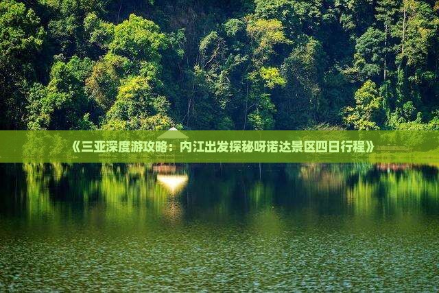 《三亚深度游攻略：内江出发探秘呀诺达景区四日行程》