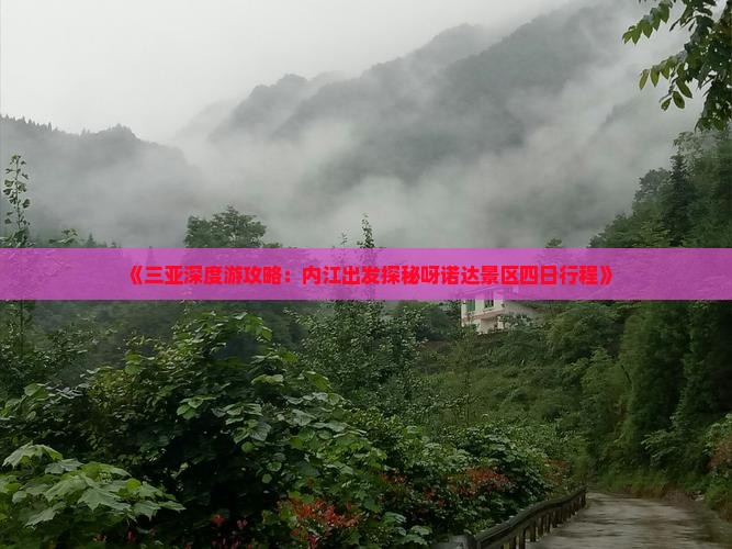 《三亚深度游攻略：内江出发探秘呀诺达景区四日行程》