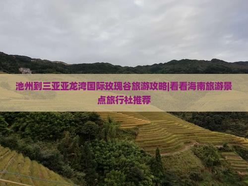 池州到三亚亚龙湾国际玫瑰谷旅游攻略|看看海南旅游景点旅行社推荐