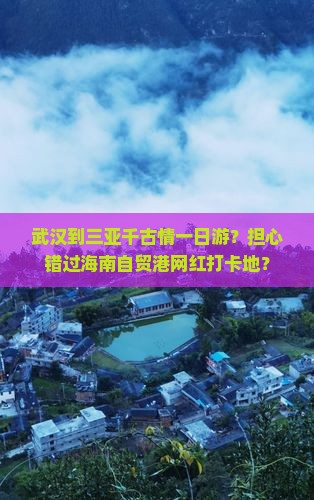 武汉到三亚千古情一日游？担心错过海南自贸港网红打卡地？