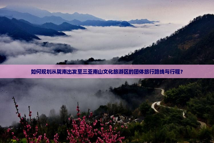如何规划从陇南出发至三亚南山文化旅游区的团体旅行路线与行程？