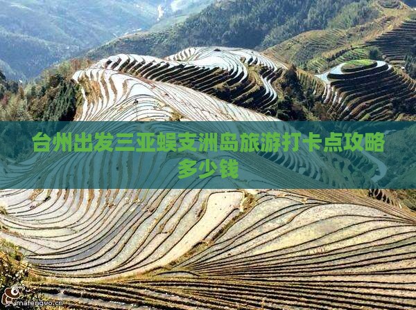 台州出发三亚蜈支洲岛旅游打卡点攻略多少钱