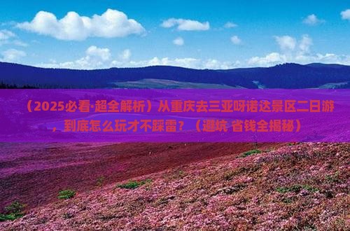 重庆去三亚呀诺达景区二日游