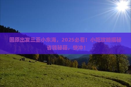 固原出发三亚小东海旅游小吃