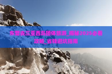 东营去三亚西岛团体旅游