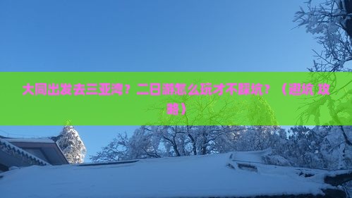 大同出发三亚三亚湾二日游