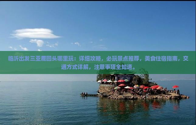 临沂出发三亚鹿回头哪里玩