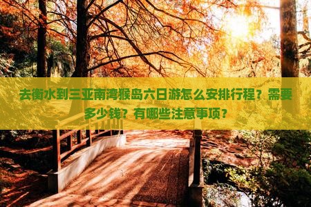 去衡水到三亚南湾猴岛六日游怎么安排行程？需要多少钱？有哪些注意事项？