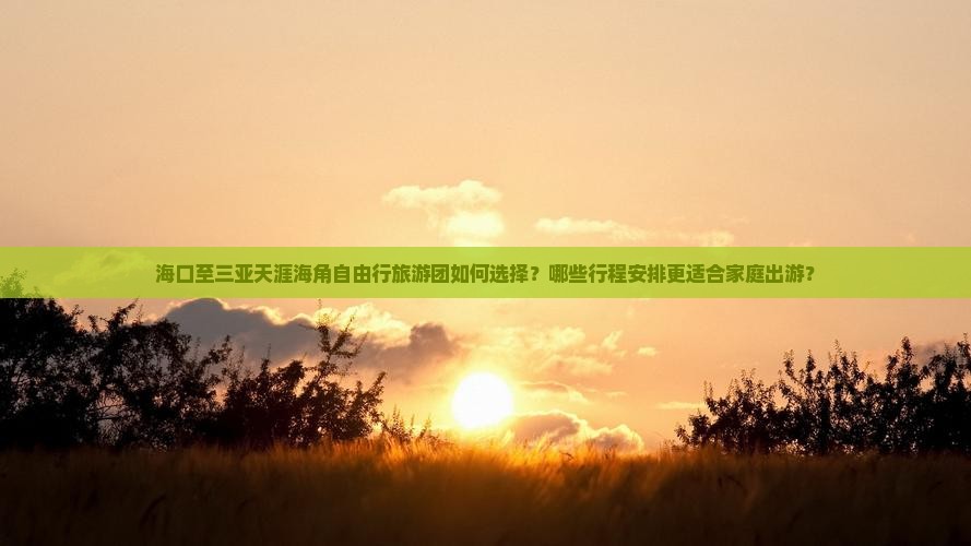 海口至三亚天涯海角自由行旅游团如何选择？哪些行程安排更适合家庭出游？