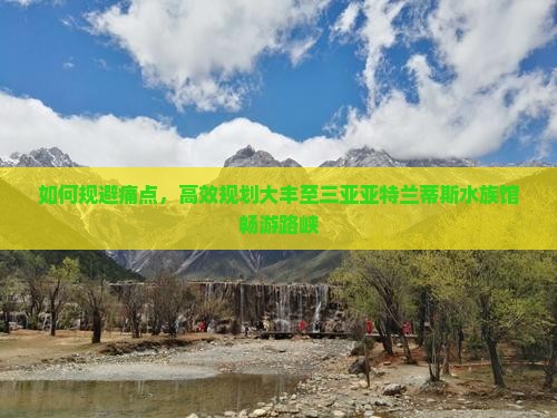 如何规避痛点，高效规划大丰至三亚亚特兰蒂斯水族馆畅游路峡