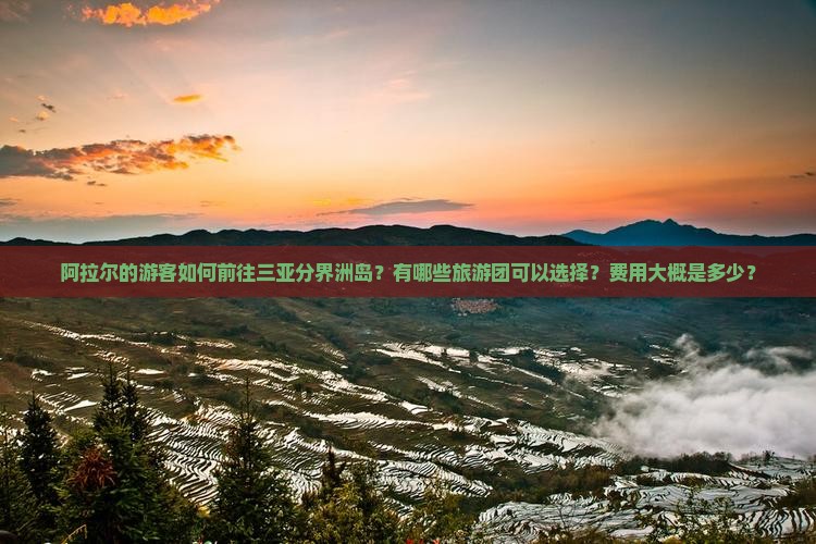 阿拉尔的游客如何前往三亚分界洲岛？有哪些旅游团可以选择？费用大概是多少？