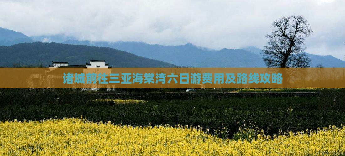 诸城前往三亚海棠湾六日游费用及路线攻略 诸城前往三亚海棠湾六日游费用及路线攻略