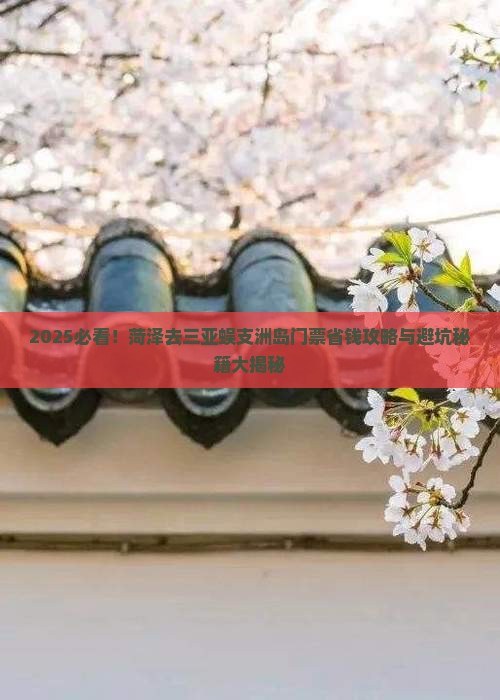 菏泽去三亚蜈支洲岛门票