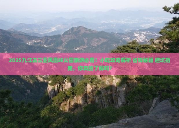 九江去三亚凤凰岭公园旅游小吃