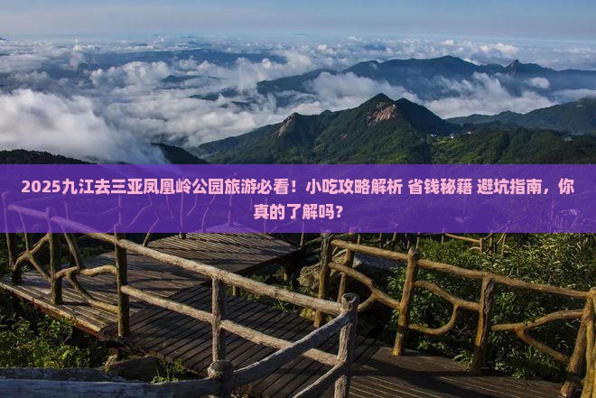 九江去三亚凤凰岭公园旅游小吃