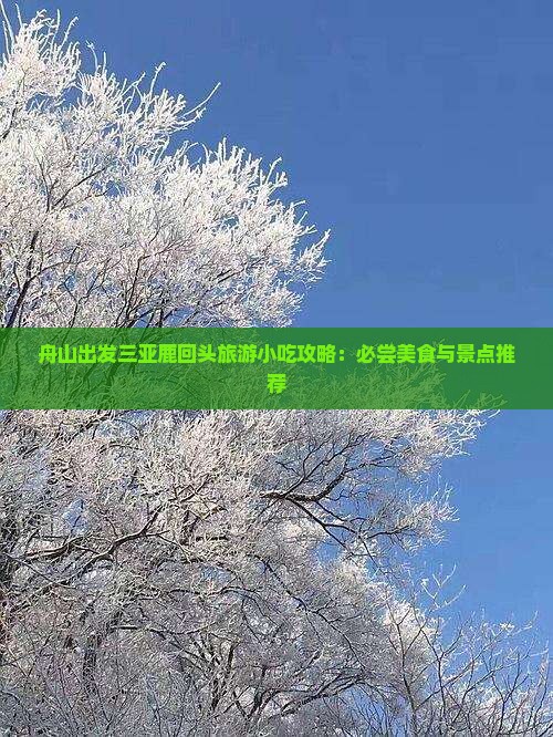 舟山出发三亚鹿回头旅游小吃 舟山出发三亚鹿回头旅游小吃