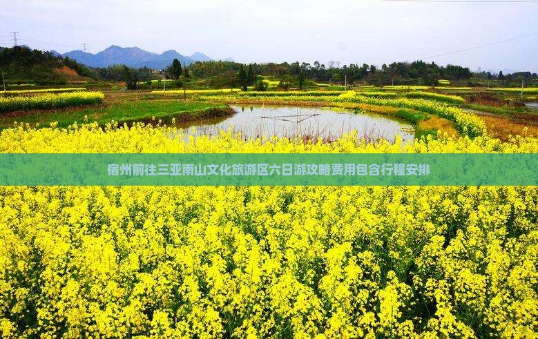 宿州前往三亚南山文化旅游区六日游