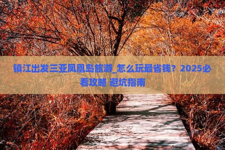 镇江出发三亚凤凰岛旅游
