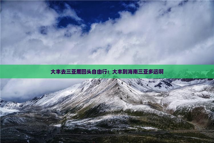 大丰去三亚鹿回头自由行