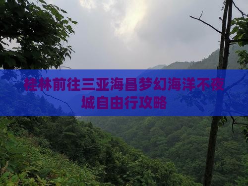 桂林前往三亚海昌梦幻海洋不夜城自由行