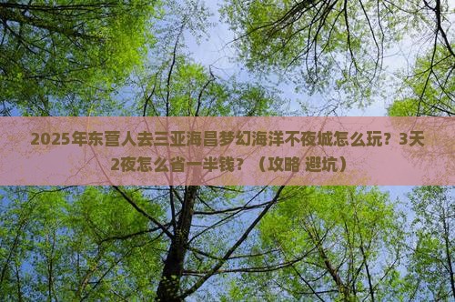 东营去三亚海昌梦幻海洋不夜城个人游