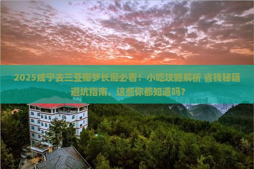 咸宁去三亚椰梦长廊旅游小吃