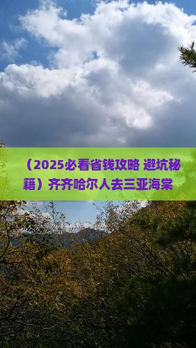齐齐哈尔前往三亚海棠湾二日游