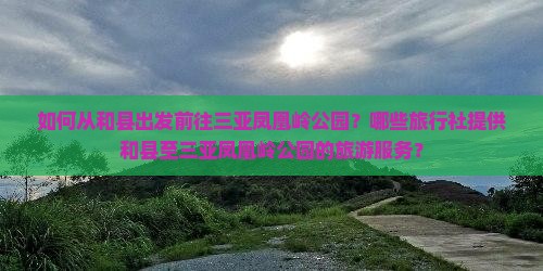 如何从和县出发前往三亚凤凰岭公园？哪些旅行社提供和县至三亚凤凰岭公园的旅游服务？
