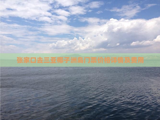 张家口去三亚椰子洲岛门票价格详情及费用
