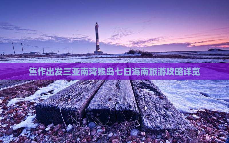 焦作出发三亚南湾猴岛七日海南旅游攻略详览