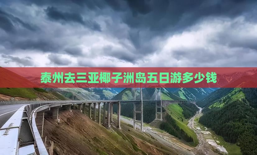 泰州去三亚椰子洲岛五日游多少钱