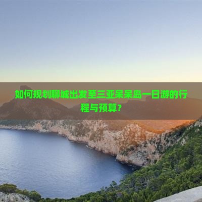 如何规划聊城出发至三亚呆呆岛一日游的行程与预算？