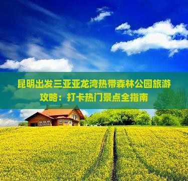 昆明出发三亚亚龙湾热带森林公园旅游攻略:打卡热门景点全指南 昆明出发三亚亚龙湾热带森林公园旅游攻略:打卡热门景点全指南