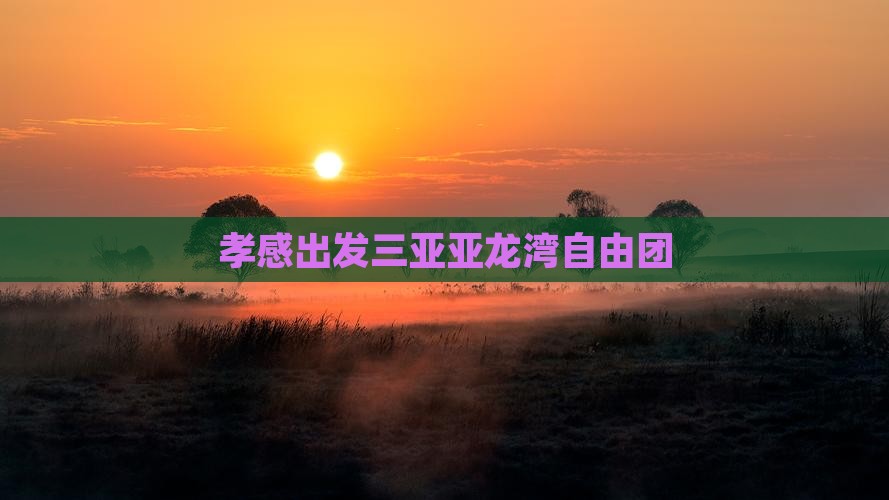 孝感出发三亚亚龙湾自由团