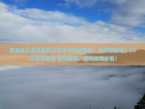 芜湖去三亚海昌梦幻海洋不夜城攻略