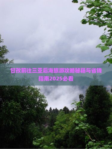 甘孜前往三亚后海旅游网红地点