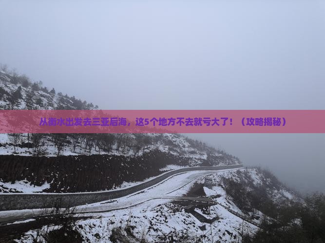 衡水出发三亚后海必玩地