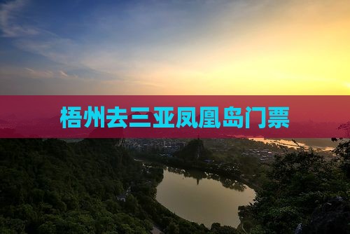 梧州去三亚凤凰岛门票