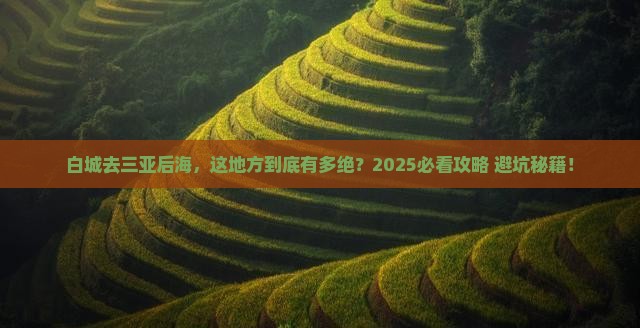 白城去三亚后海必玩地