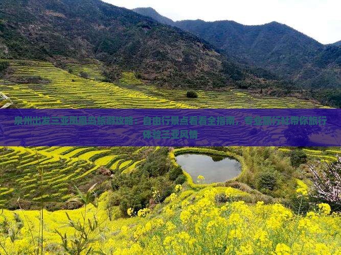 泉州出发三亚凤凰岛旅游攻略：自由行景点看看全指南，专业旅行社带你旅行体验三亚风情