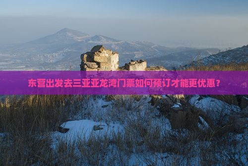 东营出发去三亚亚龙湾门票如何预订才能更优惠？