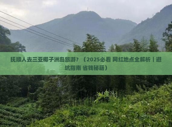 抚顺前往三亚椰子洲岛旅游网红地点